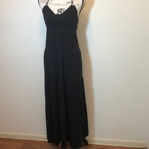 American eagle black peasant maxi dress
